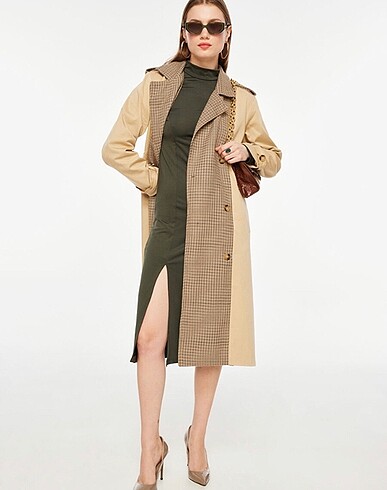 Fabrika Balıkçı Yaka Midi Elbise - Görsel 2