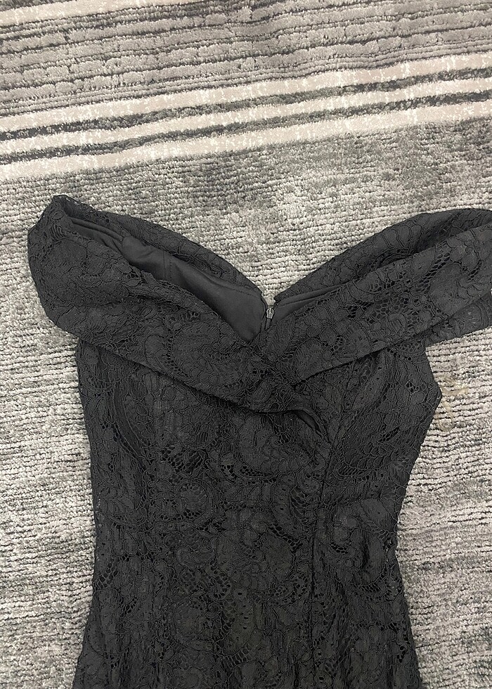 Dantelli abiye elbise - Görsel 3