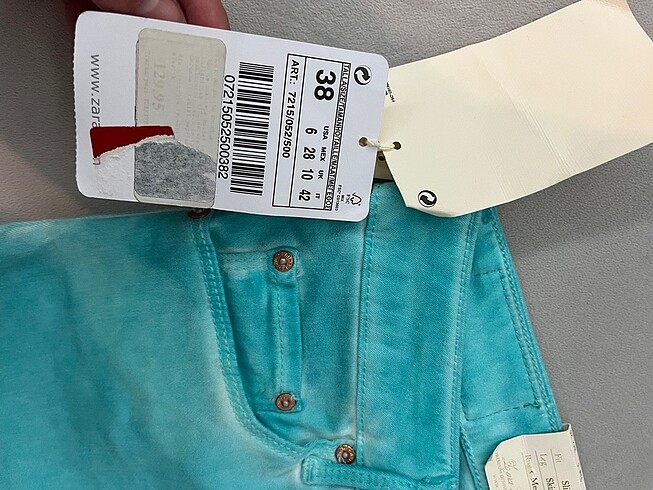 32 Beden turkuaz Renk Zara pantolon