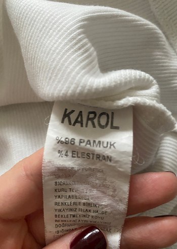 Beyaz Uzun Kollu Keten Kadın Tişört - Görsel 3