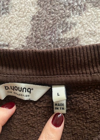 Kahverengi Kadın Uzun Kollu Sweatshirt - Görsel 2