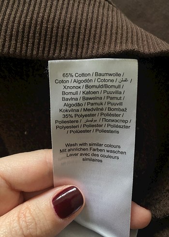 Kahverengi Kadın Uzun Kollu Sweatshirt - Görsel 3