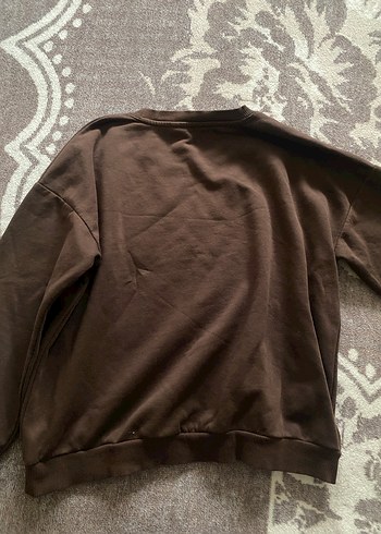 Kahverengi Kadın Uzun Kollu Sweatshirt - Görsel 7