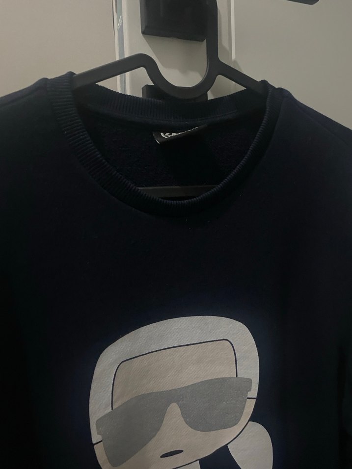 Erkek Siyah Baskılı Street Sweatshirt - Görsel 2