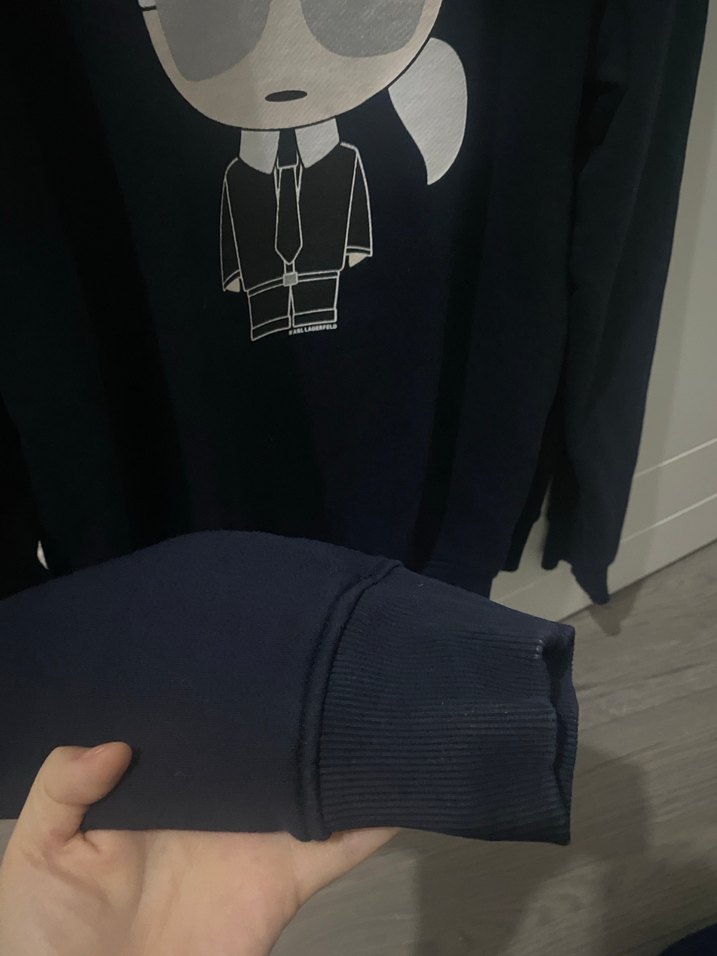 Erkek Siyah Baskılı Street Sweatshirt - Görsel 3