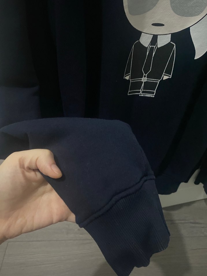 Erkek Siyah Baskılı Street Sweatshirt - Görsel 4