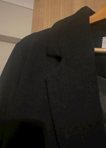 Siyah Uzun Kadın Palto - Görsel 3