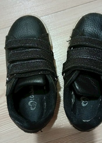 Çocuk Siyah Cırtlı Spor Ayakkabı - Görsel 2