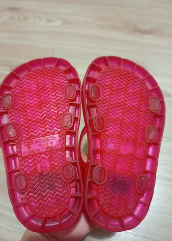 Kız Çocuk Pembe Baskılı Tokalı Terlik - Görsel 5