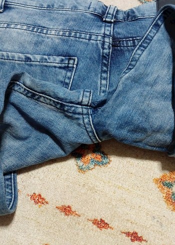 Gevşek Kesim Mavi Çocuk Kot Pantolon - Görsel 5