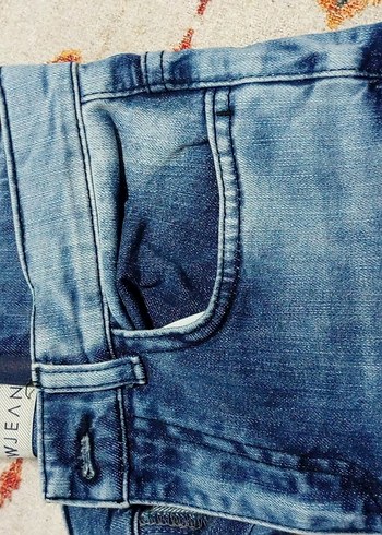 Gevşek Kesim Mavi Çocuk Kot Pantolon - Görsel 6