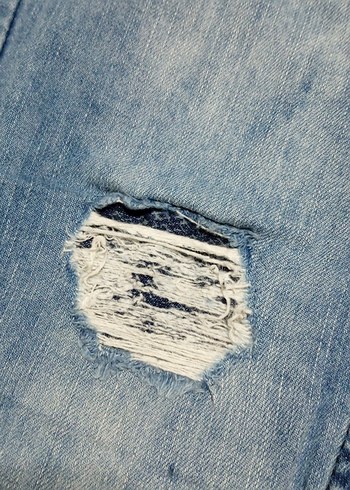 Gevşek Kesim Mavi Çocuk Kot Pantolon - Görsel 2