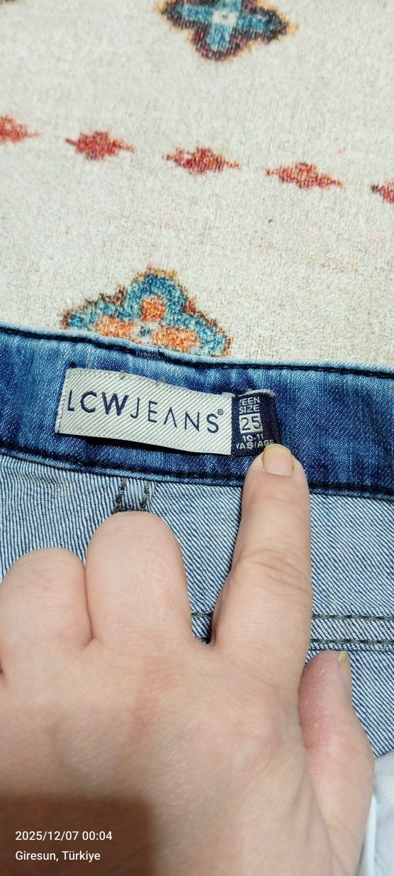 Gevşek Kesim Mavi Çocuk Kot Pantolon - Görsel 3