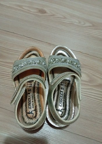 Kız Çocuk Beyaz Taşlı Sandalet - Görsel 2