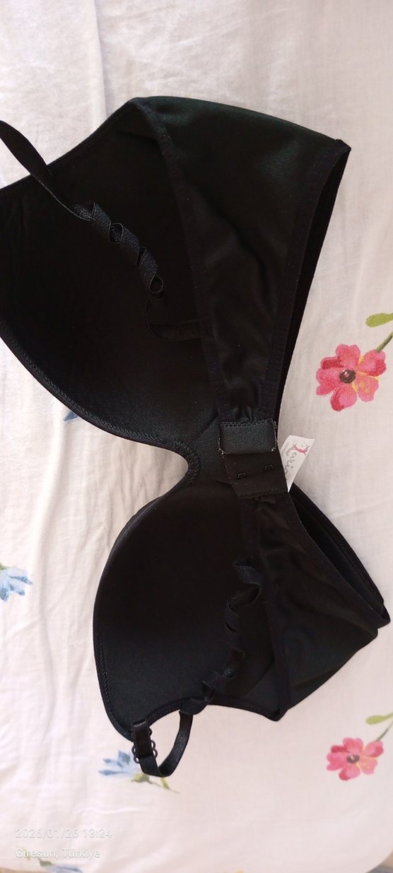 Siyah Minimalist Goth Sütyen - Görsel 2