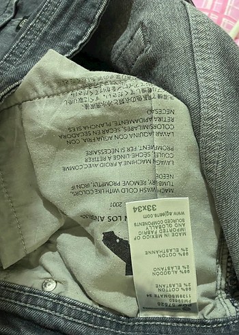 Düğmeli Gri  Denim Pantolon - Görsel 8