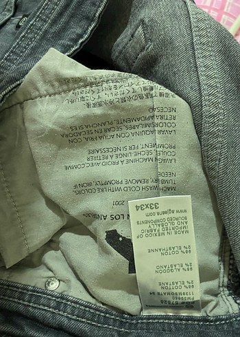 Düğmeli Gri  Denim Pantolon - Görsel 7