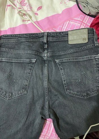 Düğmeli Gri  Denim Pantolon - Görsel 3
