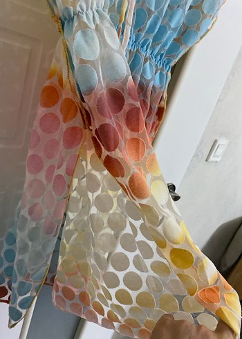 Renkli Bağlamalı Bohem Midi Pareo Plaj kıyafeti - Görsel 6