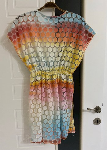 Renkli Bağlamalı Bohem Midi Pareo Plaj kıyafeti - Görsel 2