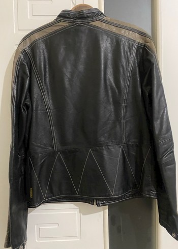 Siyah Deri Biker Ceket Motorcu ceketi - Görsel 5