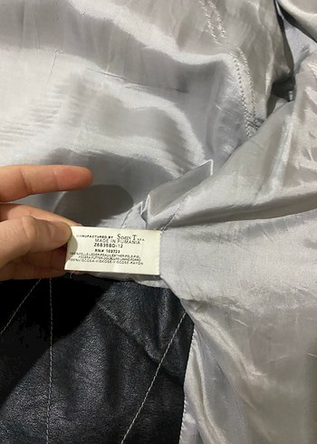 Siyah Deri Biker Ceket Motorcu ceketi - Görsel 9