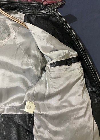 Siyah Deri Biker Ceket Motorcu ceketi - Görsel 8