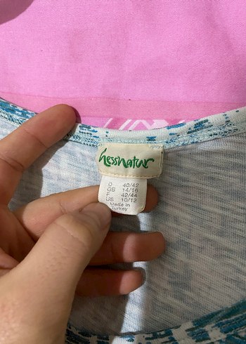 Mavi Batik Desenli Hamile Midi Tunik - Görsel 5