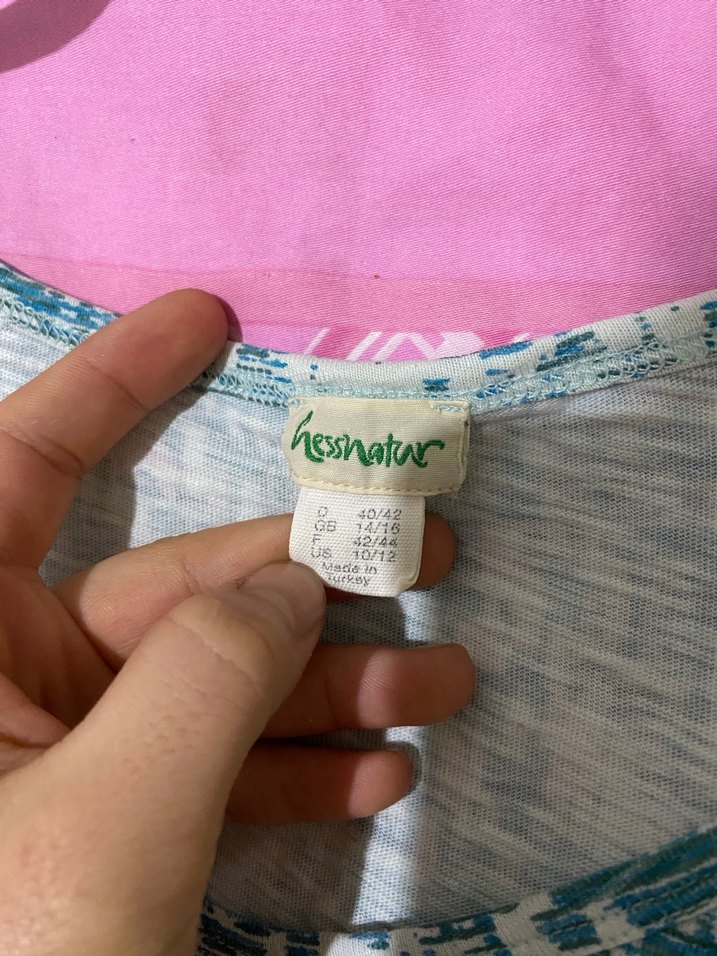 Mavi Batik Desenli Hamile Midi Tunik - Görsel 5