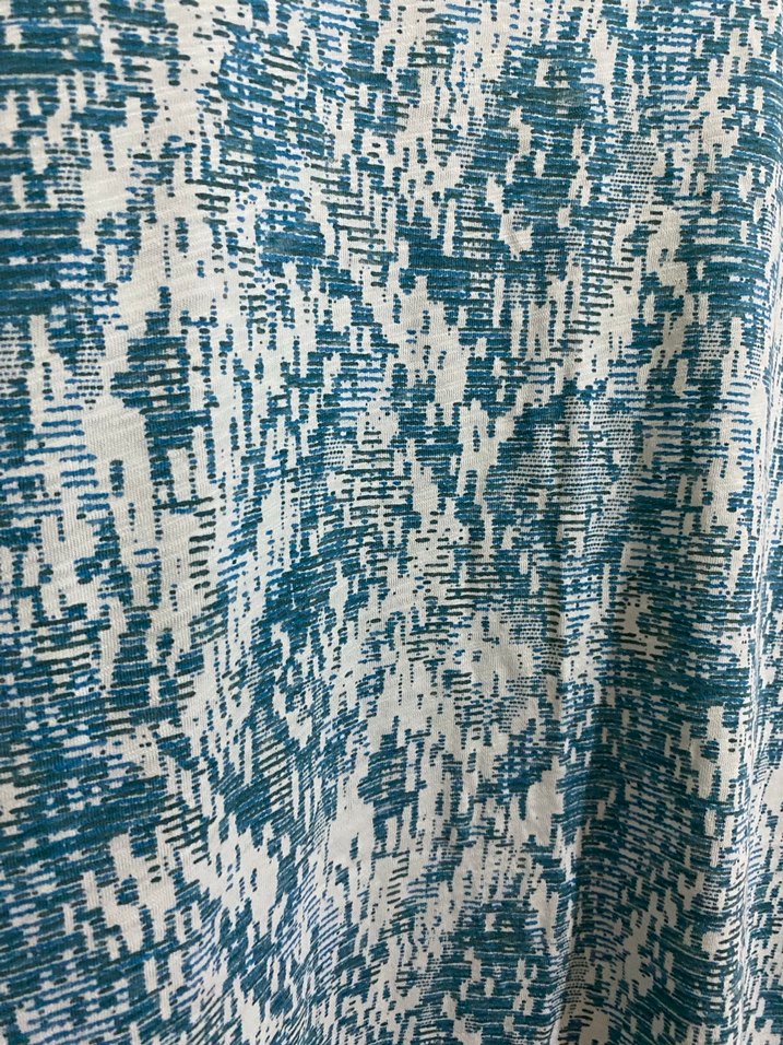 Mavi Batik Desenli Hamile Midi Tunik - Görsel 2