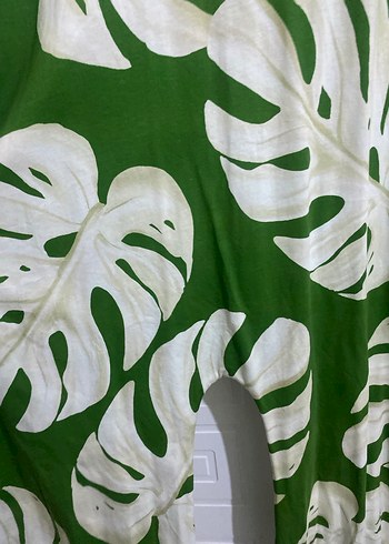 Yeşil Desenli Bohem Kadın Tulum - Görsel 4