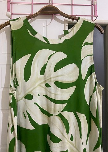 Yeşil Desenli Bohem Kadın Tulum - Görsel 3