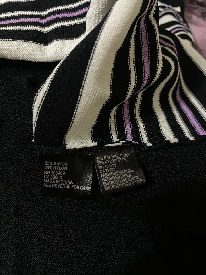 Kadın Mor Çizgili Kolsuz Bluz - Görsel 2