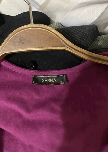 Bohem Tarz Mor Süet Uzun Kabanı - Görsel 8