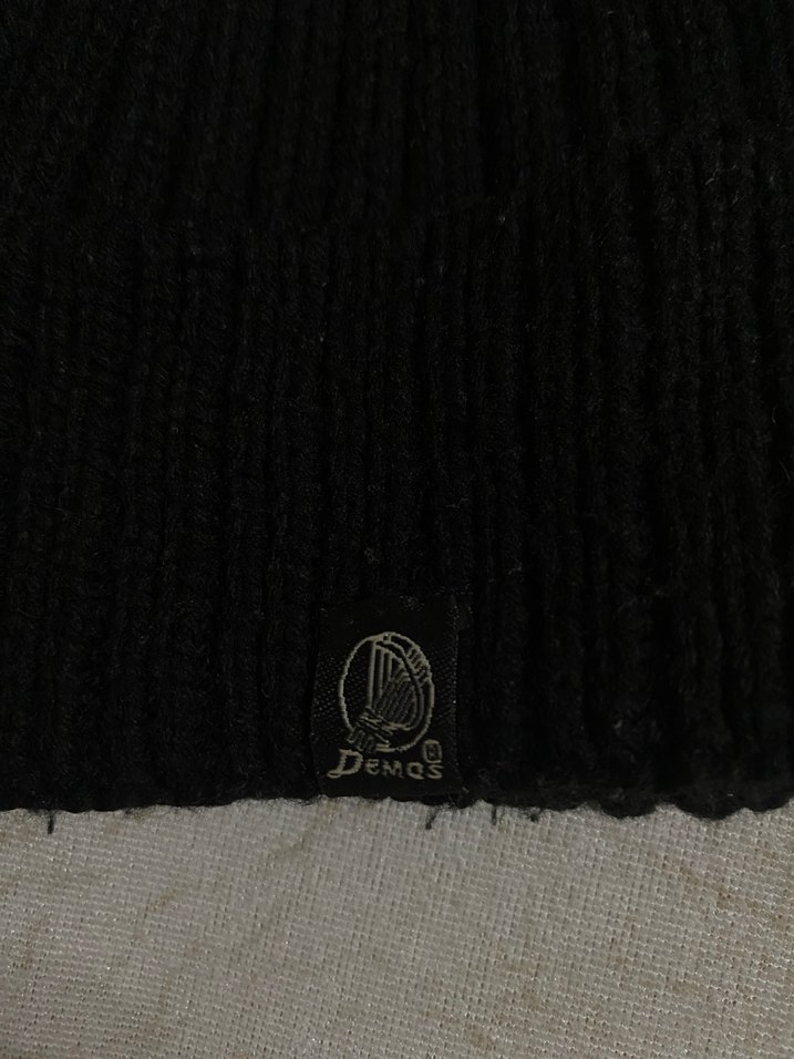 Siyah Örgü Yün Bere - Görsel 2