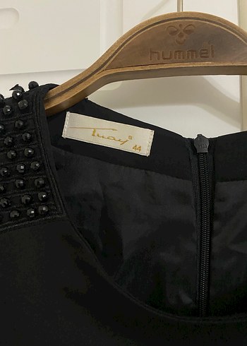 Siyah Uzun Kollu Salaş Siyah Elbise - Görsel 5