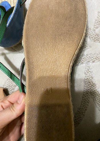 Kadın Çok Renkli BağcıklıSandalet - Görsel 6