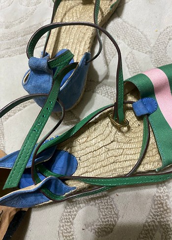 Kadın Çok Renkli BağcıklıSandalet - Görsel 4