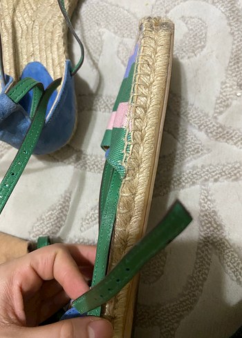 Kadın Çok Renkli BağcıklıSandalet - Görsel 7