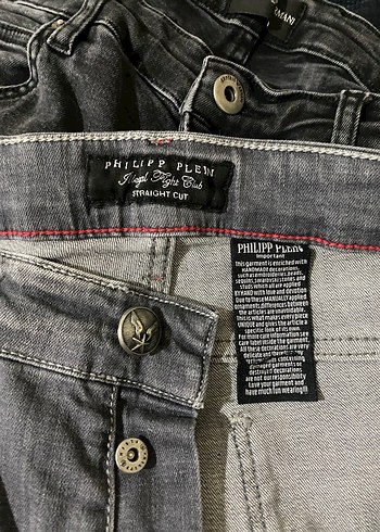 Gri Erkek Denim Regular Fit Kot Pantolon Philipp Plein - Görsel 8