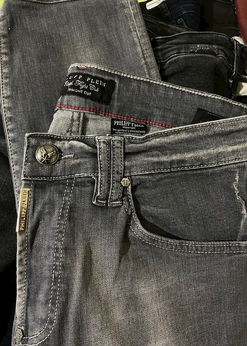 Gri Erkek Denim Regular Fit Kot Pantolon Philipp Plein - Görsel 3