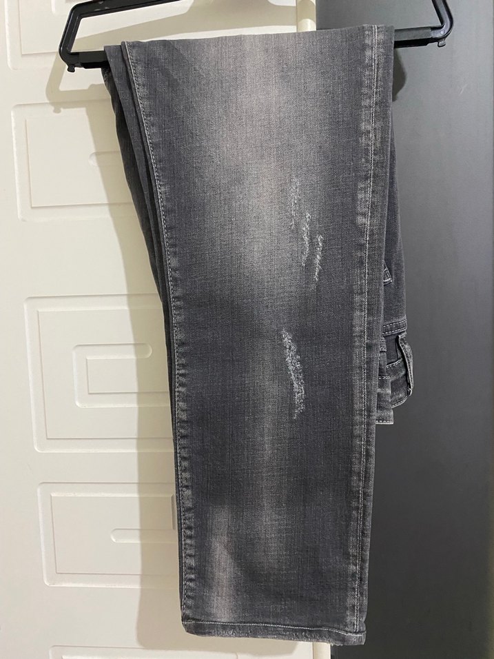 Gri Erkek Denim Regular Fit Kot Pantolon Philipp Plein - Görsel 2