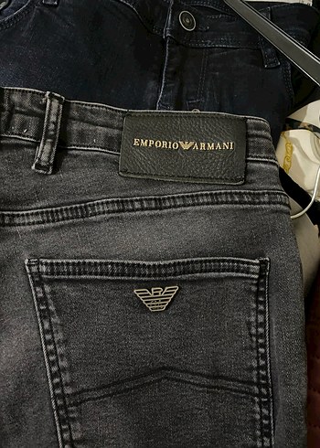 Gri Siyah Erkek Salaş Kot Pantolon Emporio Armani - Görsel 10