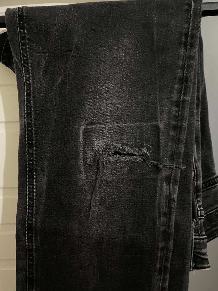 Gri Siyah Erkek Salaş Kot Pantolon Emporio Armani - Görsel 3