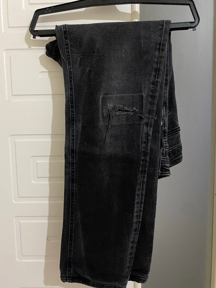 Gri Siyah Erkek Salaş Kot Pantolon Emporio Armani - Görsel 2