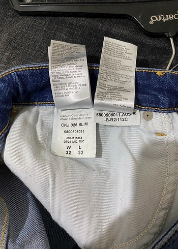 Lacivert Bol Kesim Denim Pantolon Calvin Clein - Görsel 7