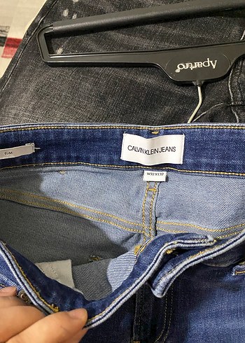 Lacivert Bol Kesim Denim Pantolon Calvin Clein - Görsel 8