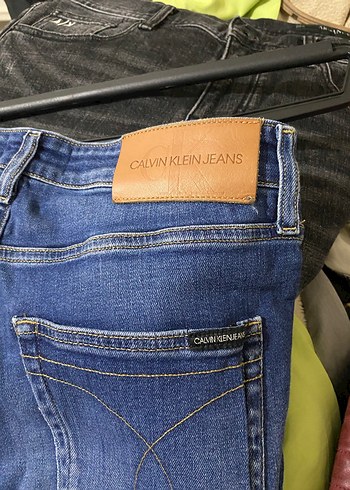 Lacivert Bol Kesim Denim Pantolon Calvin Clein - Görsel 10