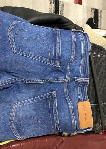 Lacivert Bol Kesim Denim Pantolon Calvin Clein - Görsel 11