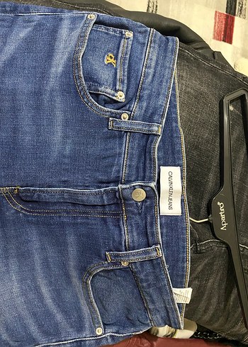 Lacivert Bol Kesim Denim Pantolon Calvin Clein - Görsel 5
